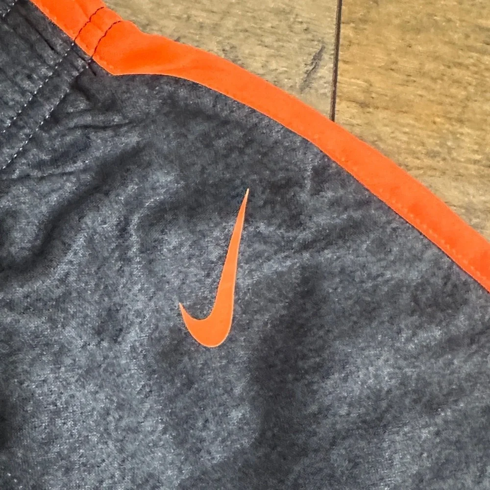 Nike Baby Dark Gray and Bright Orange Joggers, Size 24M, EUC